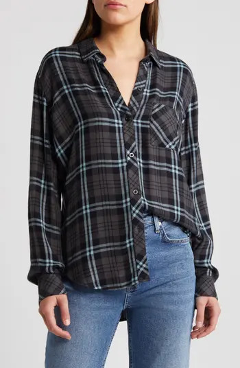 Hunter Plaid Herringbone Button-Up Shirt | Nordstrom