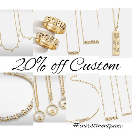 Perfect gifts for grads, Mother’s Day and Spring/Summer birthdays? Custom fine jewelry. And from necklaces to rings to bracelets all custom fine jewelry is 20% off @baublebar Here are my faves! #investmentpiece 

#LTKGiftGuide #LTKstyletip #LTKsalealert