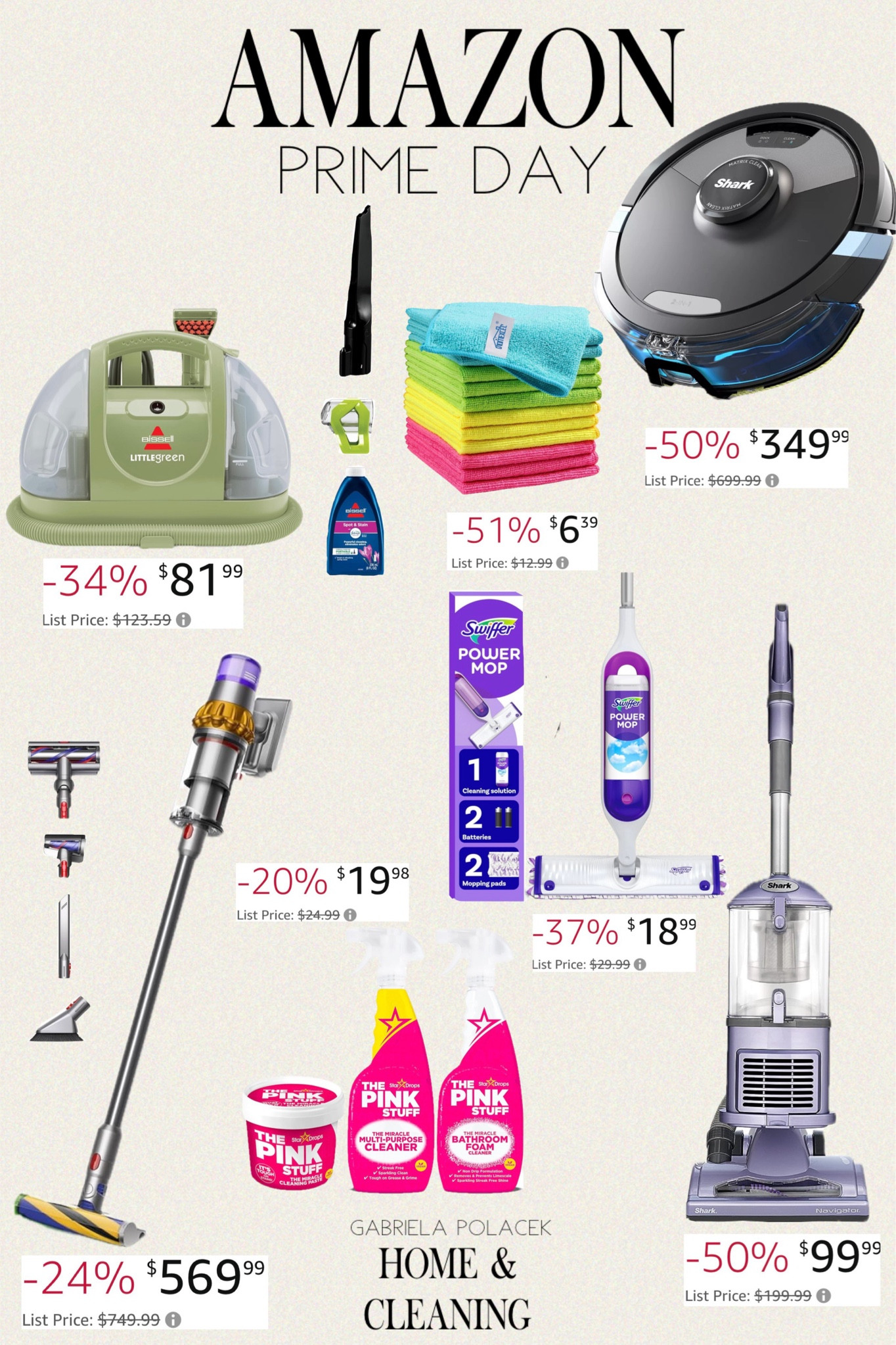 Amazon Prime Day is here! My picks for home & cleaning !
BISSELL Little Green Multi-Purpose Portable Carpet and Upholstery Cleaner, Car and Auto Detailer, with Exclusive Specialty Tools, Green, 1400B | Shark NV352 Navigator Lift Away Upright Vacuum, Hepa Filter, Anti-Allergen Technology | Dyson V15 Detect Plus Cordless Vacuum, Yellow/Nickel | Shark Matrix Plus 2in1 Robot Vacuum & Mop with Sonic Mopping | Microfiber Cleaning Cloth | Swiffer PowerMop Multi-Surface Mop Kit for Floor Cleaning | Stardrops - The Pink Stuff - The Miracle Cleaning Paste, Multi-Purpose Spray, And Bathroom Foam

#amazon #primeday #polacek 


#LTKHome #LTKFindsUnder50 #LTKSaleAlert