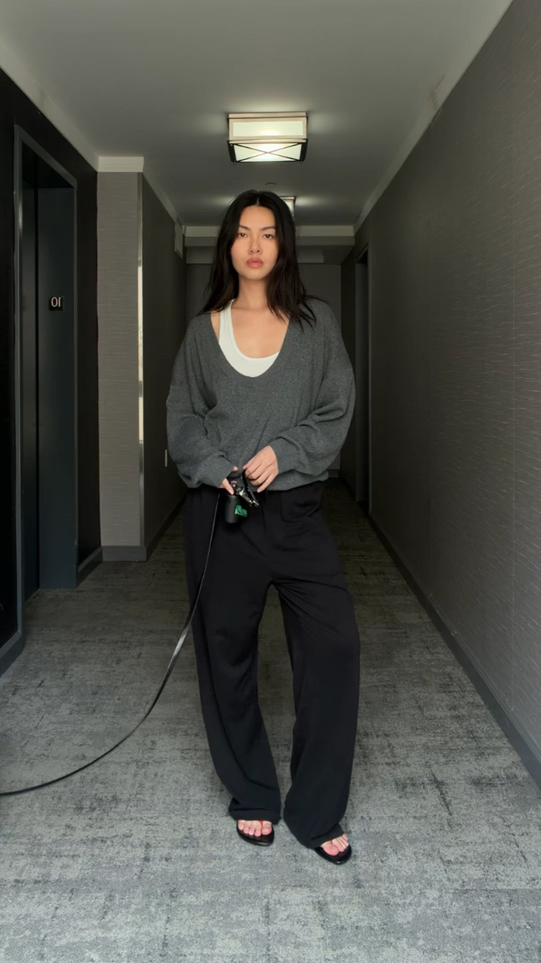 Sweater size medium, pants size small, shoes TTS