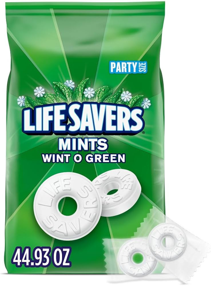 LIFE SAVERS Mints, Bulk Hard Candy Wint-O-Green Breath Mints, 44.93 oz Party Size | Amazon (US)