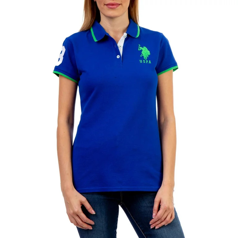 U.S. Polo Assn. Triple Crown Short Sleeve Polo Shirt Women's | Walmart (US)