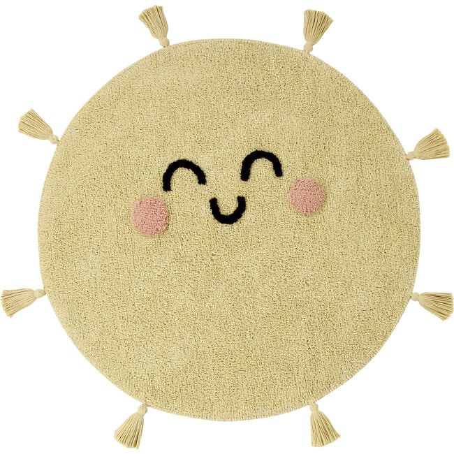 Lorena Canals | You'Re My Sunshine Tufted Round Rug w/ Tassels, Light Yellow | Maisonette | Maisonette