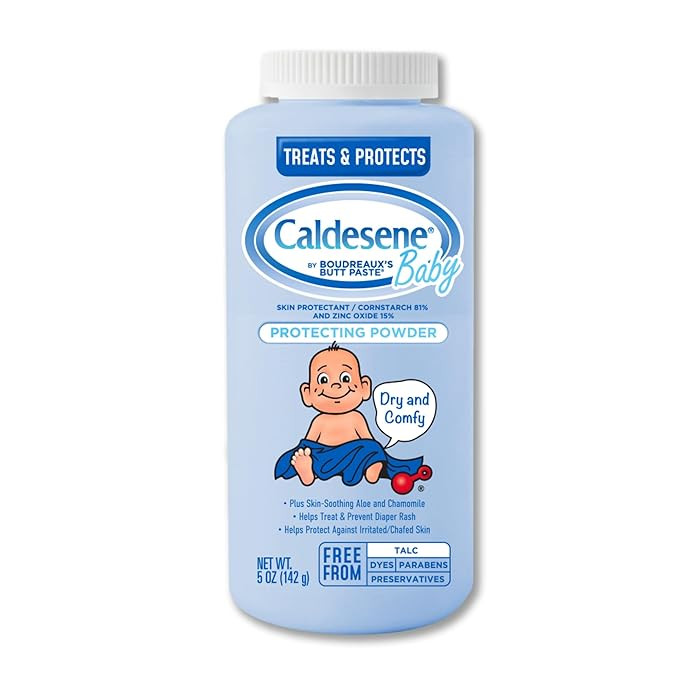 Caldesene Cornstarch Baby Powder with Zinc Oxide, Talc-Free Baby Powder, 5 Oz | Amazon (US)