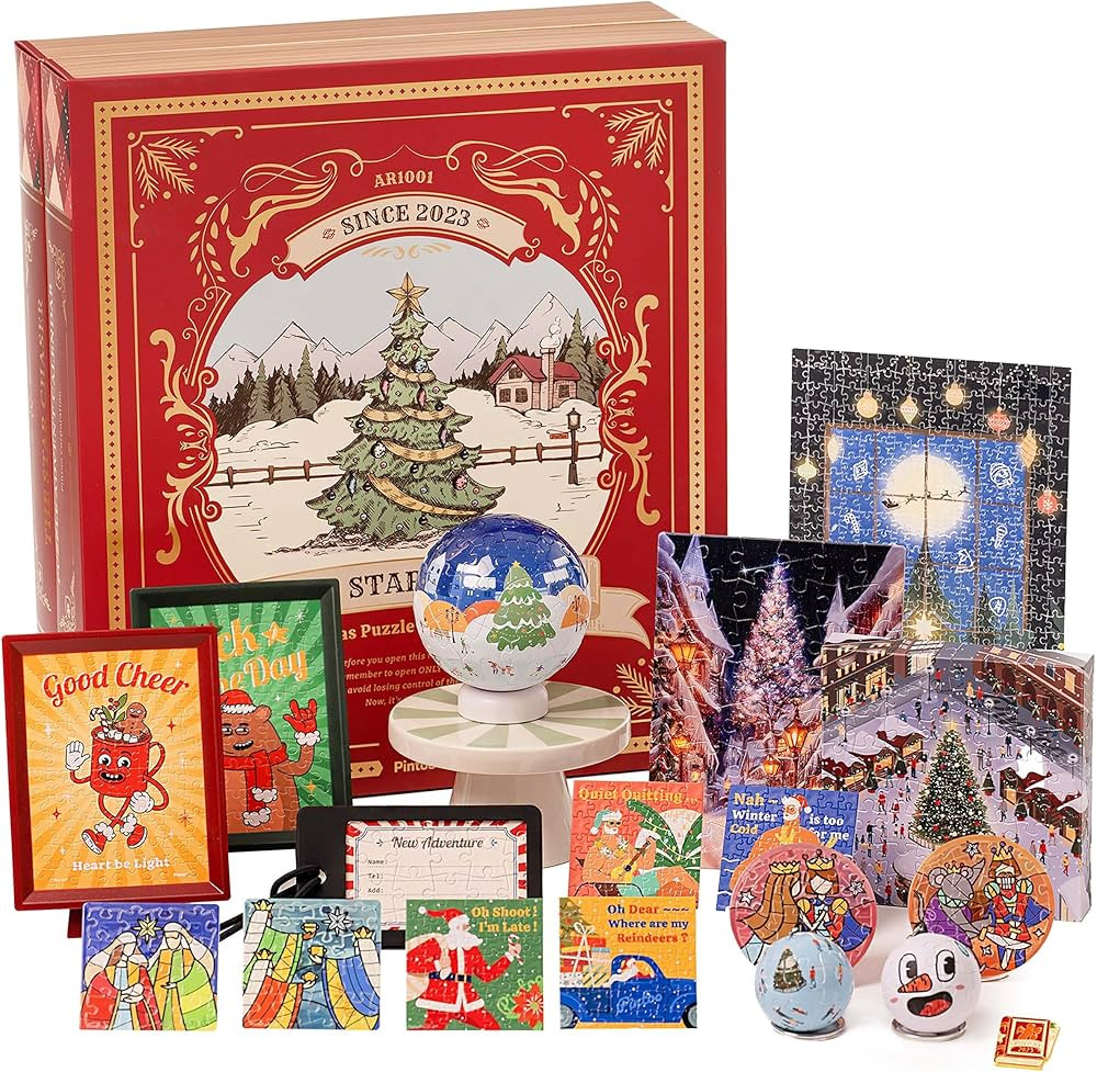 Pintoo Christmas Advent Calendar 2023 - Star Chaser - 17 Different Puzzles Including Mini Puzzles... | Amazon (US)