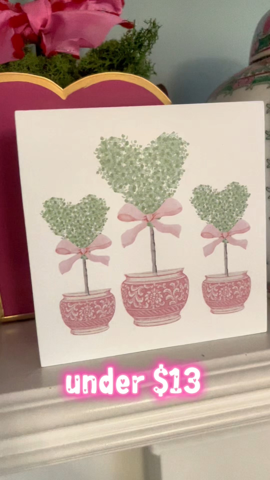 Pink Coquette Valentine Shelf Decor with Boxwood Topiary & Chinoiserie Accents


Soft pink Valentine’s Day shelf styling with the sweetest coquette details 💕 I layered a faux boxwood topiary tied with a pink bow, a scalloped pink cachepot, and a chinoiserie ginger jar for a classic-meets-feminine look. The heart topiary art adds the perfect Valentine touch and makes this setup so easy to recreate for shelves, built-ins, entry tables, or a powder room refresh. Everything is lightweight, reusable, and ideal for transitioning from Valentine’s Day into early spring decor 🌷💗

Perfect for pink Valentine decor, coquette home accents, Amazon Valentine finds, shelf styling ideas, feminine home decor, chinoiserie accents, faux boxwood topiary, and seasonal shelf decor 💕



#LTKFindsUnder50 #LTKHome #LTKFindsUnder100