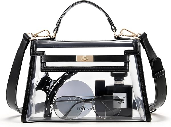 Telena Clear Bag for Stadium Events PVC Transparent Crossbody Purse | Amazon (US)