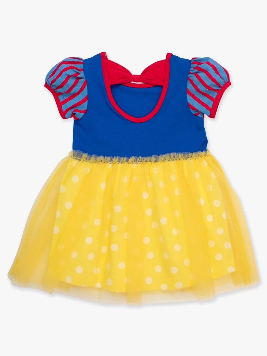 Short Sleeve Princess Bow Twirl Dress | RuffleButts / RuggedButts