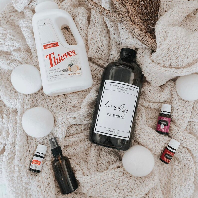 Laundry Detergent Label | Laundry label | 16oz and 32oz Bottle Label | Essential oil safe bottle ... | Etsy (US)