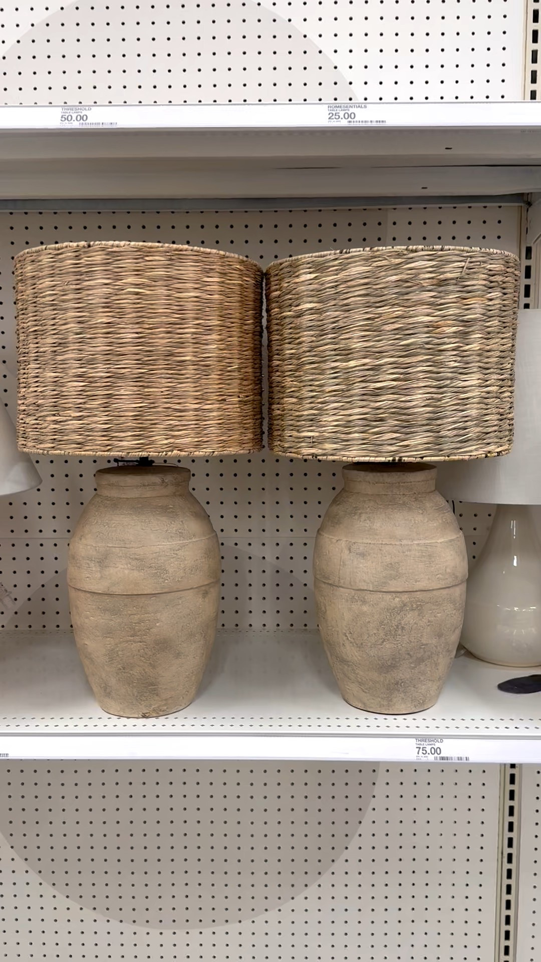 Company’s coming and it’s time to spruce up your space with some extra lighting. How dreamy are these lamps? They have a ceramic base with a woven shade. They’re really pretty and have an earthy, natural feel.

This lamp base is a sandstone color and is perfect for your entryway console table, sideboard, end table, and bedside table. 

And if you’re a mosaic artist, this lamp base would also make a great substrate too! For mosaic tips, tutorials + inspiration please visit my YouTube channel: YouTube.com/julieweilbacher. Follow @julieweilbacher on Instagram for all things mosaic art.

#ceramiclamp #wovenlampshade #naturallampshade #neutrallamp #earthtonelamp #target #mosaic #tablelamp #cutetablelamp #tabletoplamp #ceramiclight

#LTKHome #LTKFindsUnder100