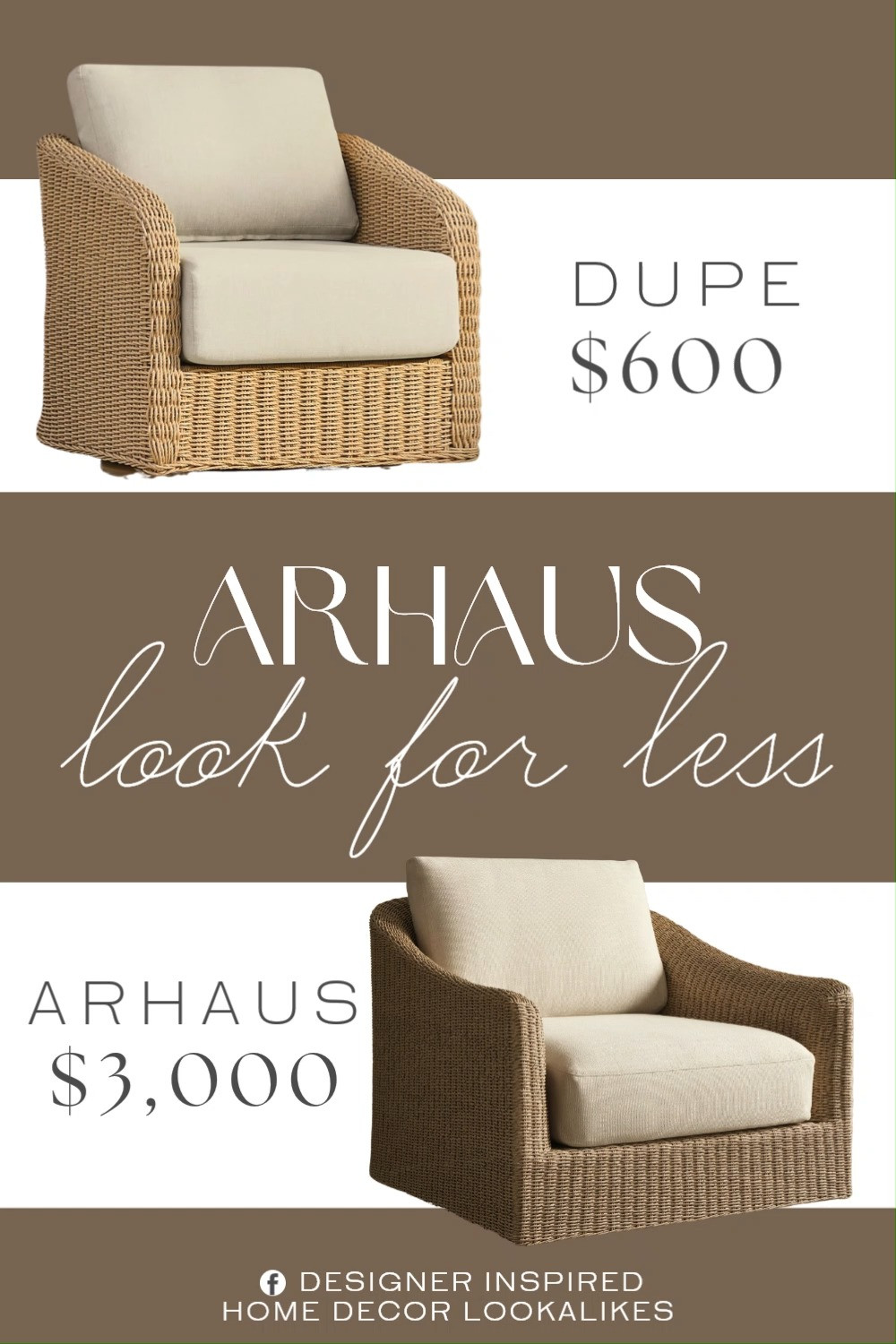 Inspired by Arhaus Outdoor Swivel Chair. Modern Outdoor Swivel Chair. Contemporary Patio Lounge Chair. Coastal Outdoor Seating. Wicker Swivel Patio Chair. Rattan Outdoor Lounge Chair. Handwoven Outdoor Chair. Porch Lounge Chair. 

Home more affordable option find copy cat similar look for less budget friendly affordable cheap cheaper beautiful pretty. Clearance sale coupon code discount code promo code luxury lookalike look a like Inspo inspiration inspired by idea ideas Love like these? I share multiple every day in my FB group.
#arhausinspired #outdoorchair #outdoorliving #patioinspo #swivelchair #patiochair #wickerchair #outdoorseating #porchchair 

 #LTKHome
