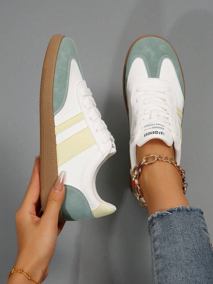 2024 New Trending Street Style Women White Sneakers Platform Casual Vulcanized Shoes Spring Autum... | SHEIN