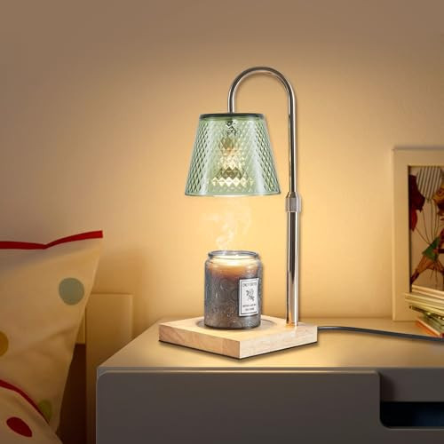 Okdunlakp Candle Warmer Lamp, Dimmable Electric Candle Lamp with Timer, Adjustable Height, Wax Melting Warmer Compatible with Large Jar Candles, Night Light, Home Decor Gifts, 2 Bulbs | Amazon (US)