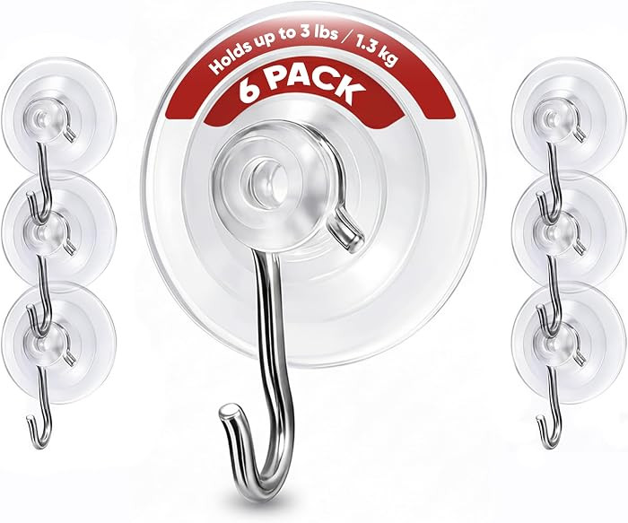 Holiday Joy® - WORLD'S STRONGEST All Purpose 1-3/4-Inch Suction Cups with Hooks - Made in USA (M... | Amazon (CA)
