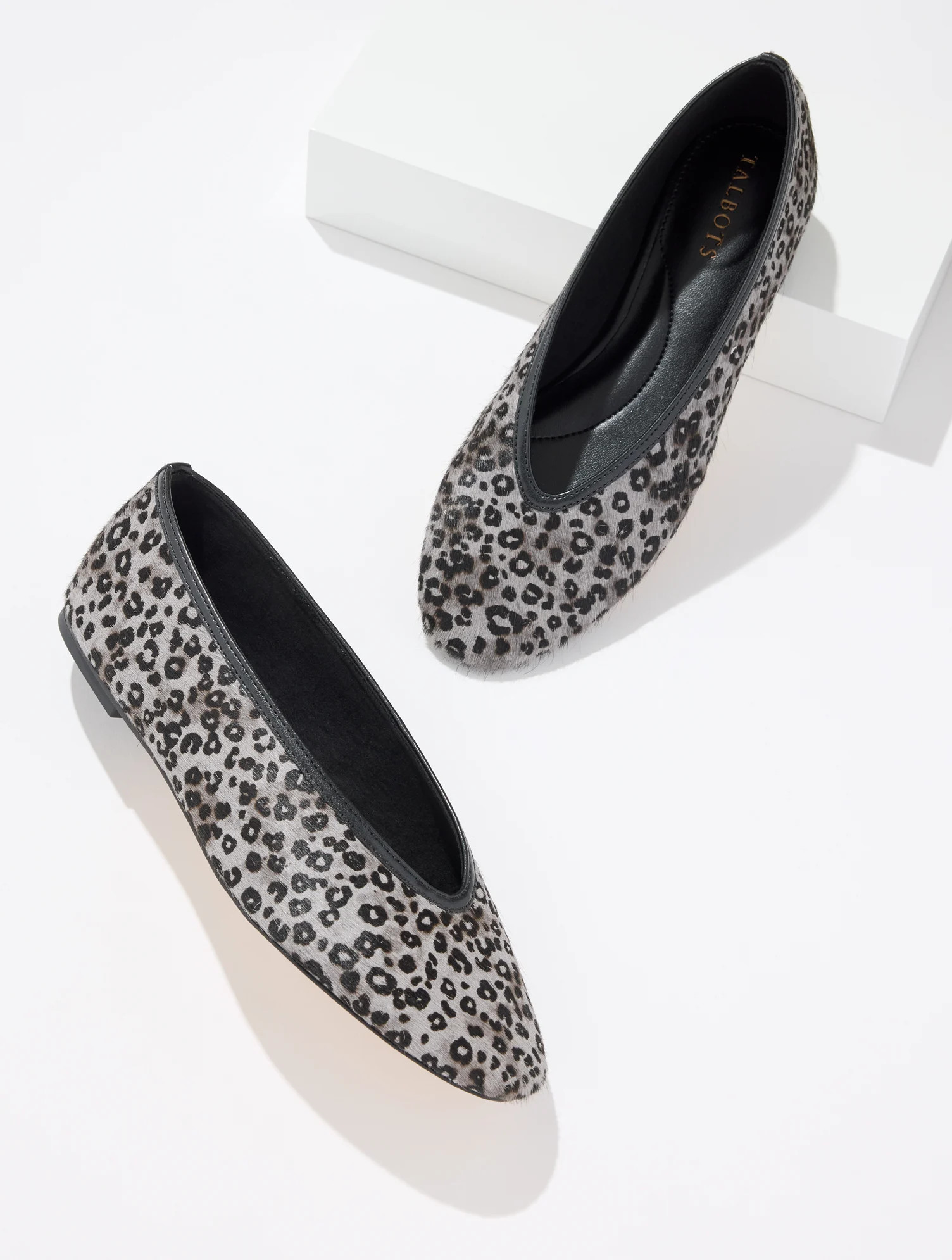 Vera Ballet Flats - Snow Calf Hair Grey - 7 1/2 M Talbots | Talbots