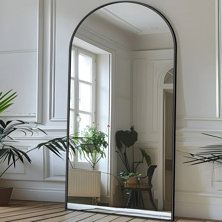 Antok Arched Full Length Floor Mirror 71"x28.1" Full Body Mirror with Stand, for Bedroom, Living ... | Walmart (US)