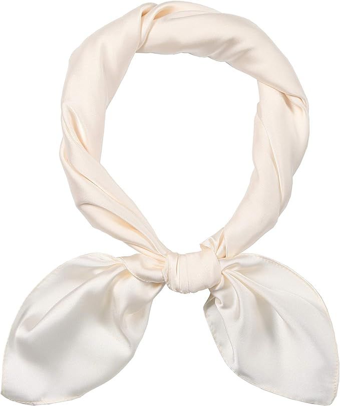 MEANBEAUTY 27.5" Square Silk Like Head Scarf for Women Satin Bandana Head Scarves Neck Scarfs for... | Amazon (UK)