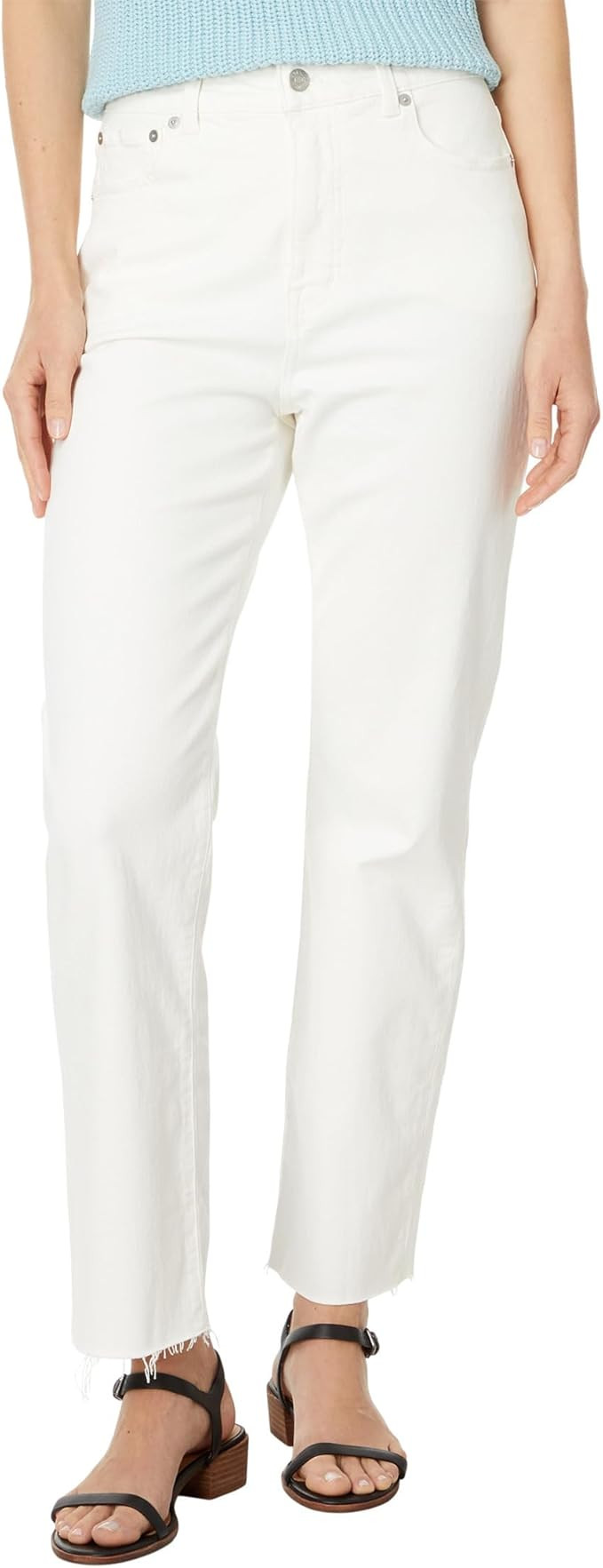 Madewell Women's The '90s Straight Crop Jean in Tile White: Raw-Hem Edition | Amazon (US)