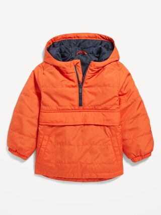 Unisex Hooded 1/4-Zip Pullover Water-Resistant Jacket for Toddler | Old Navy (US)