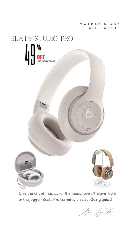 Mother’s Day gift guide!

Give the gift of music 🎶 
For the music lover, the gym go’er or the jogger. 

Beats Pro currently on sale 49% OFF!
Limited time only! 

Pair it with a travel case and a desk stand for the complete package. 

#LTKGiftGuide #LTKsalealert