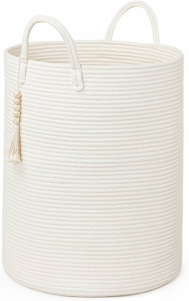 TIMEYARD Large Woven Baskets for Storage, 16'' x 20'' Tall Rope Basket with Handle for Blankets T... | Amazon (US)