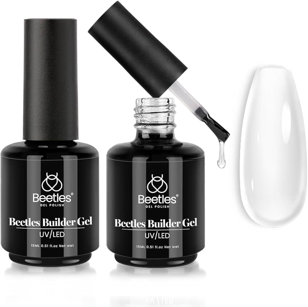 Beetles Builder Gel 7 in 1 Clear Builder Nail Gel Set, 2Pcs 15ml Building Nail Gel for Nail Apex ... | Amazon (US)
