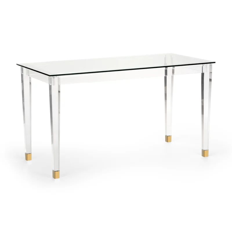 Acrylic Denver Glass Writing Desk | Wayfair Professional