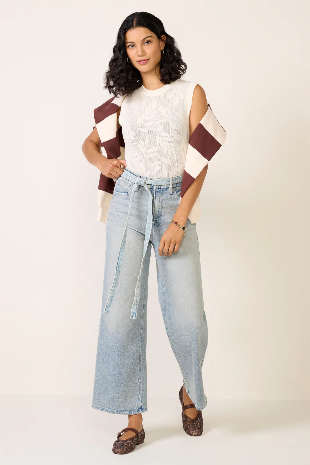 Good Waist Palazzo Crop Jean | Evereve