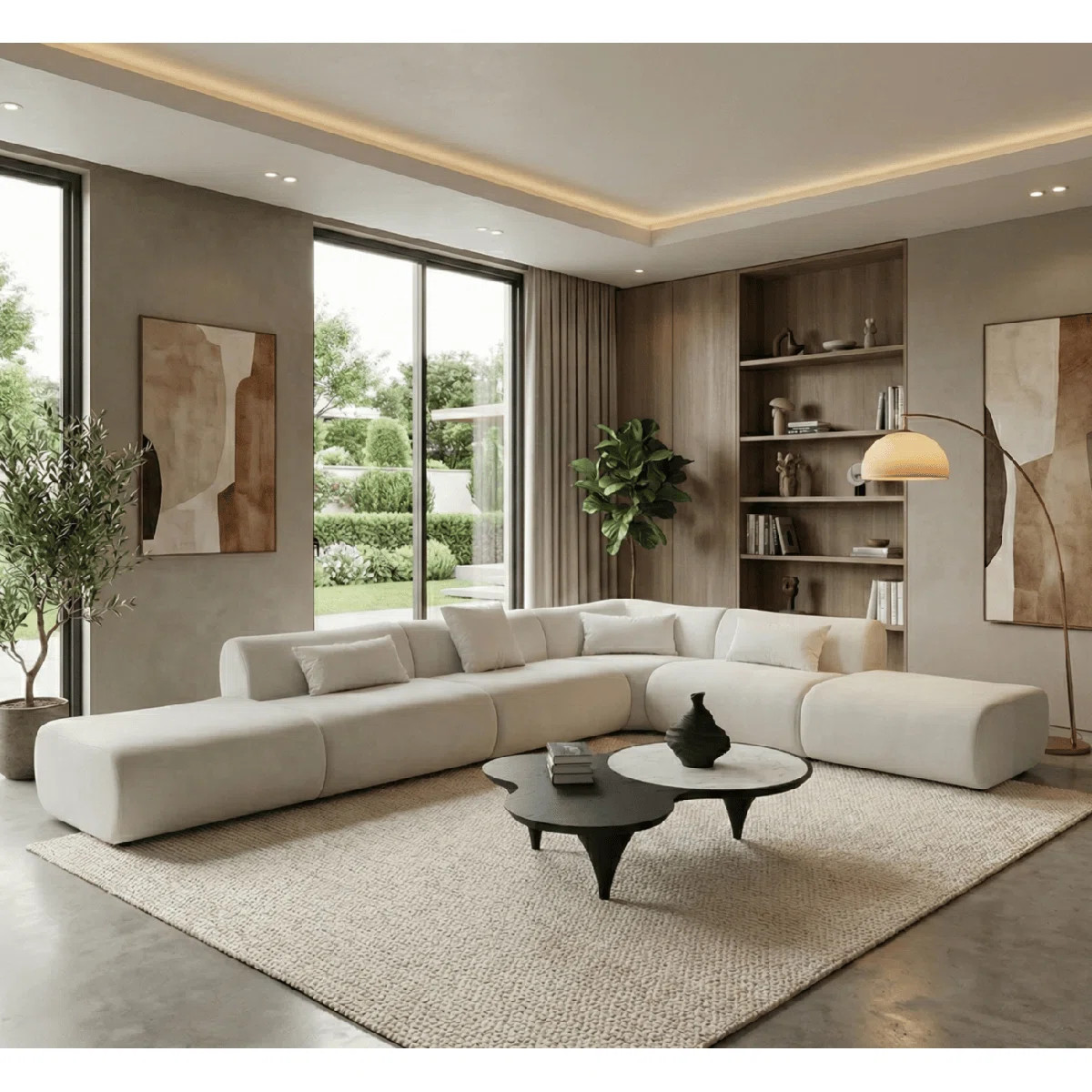 Vivienne Collection Luxury L-shape Sectional Sofa | Wayfair North America