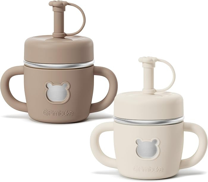 Fimibuke Sippy Cups for Toddlers, 10 OZ Spill Proof Stainless Steel Kid Cup | Amazon (US)