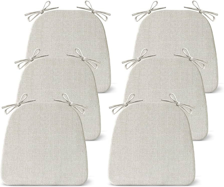 IASEAHK Chair Cushions for Dining Chairs Set of 6, Non Slip Kitchen Chair Pads, 17" x 16" x 2", I... | Amazon (US)