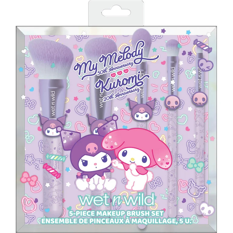 wet n wild 5-Piece Makeup Brush Set - Kuromi | Walmart (US)