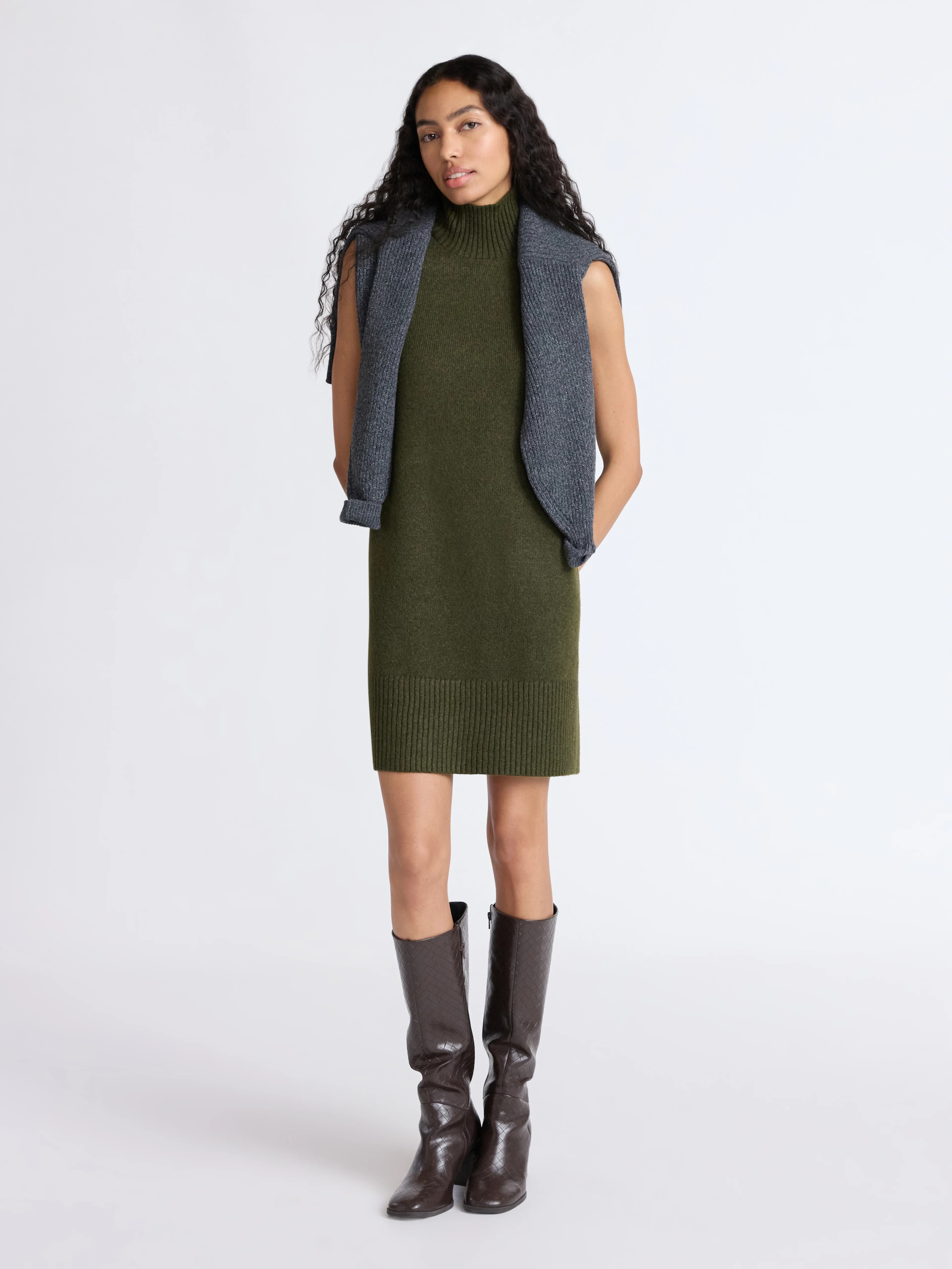 Free Assembly Women's and Women's Plus Sleeveless Sweater Mini Dress, Sizes XS-4X | Walmart (US)