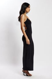 Sabine Backless Maxi Dress - Black | MESHKI US