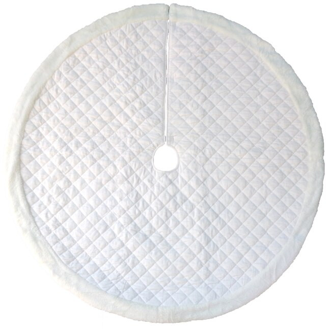 Holiday Living 56-in Off-white Tree Skirt | Lowe's