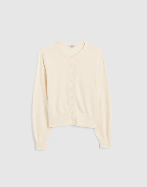 Button-Front Cardigan in 100% Cotton | Madewell