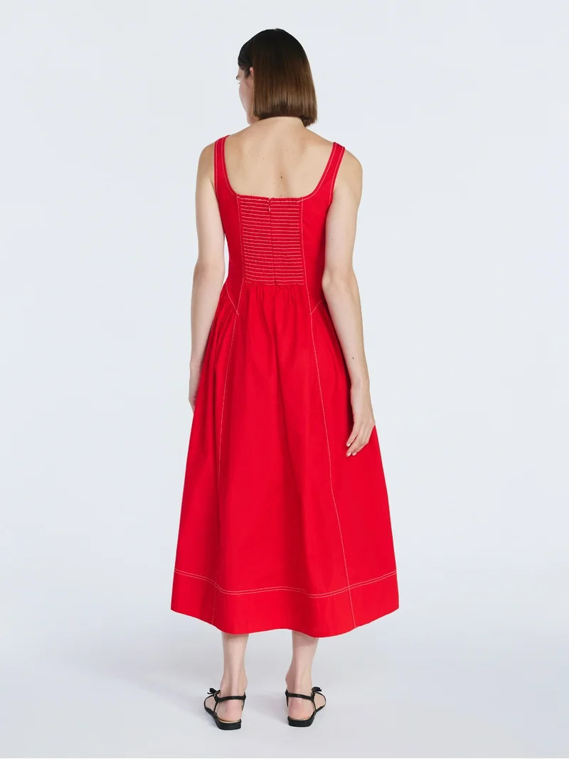 Free Assembly Women's and Women's Plus Sleeveless Cotton Panel Maxi Dress, Sizes XS- 4X | Walmart (US)