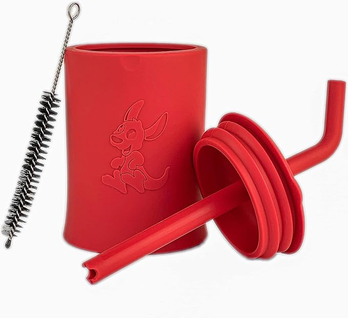 Kangookid Unique Built-In Baby Straw Cup with Spill Proof Lid | BPA-Free Silicone Cup with Straw ... | Amazon (US)