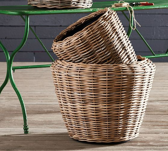 Handcrafted Bridges Woven Basket Planters | Pottery Barn (US)