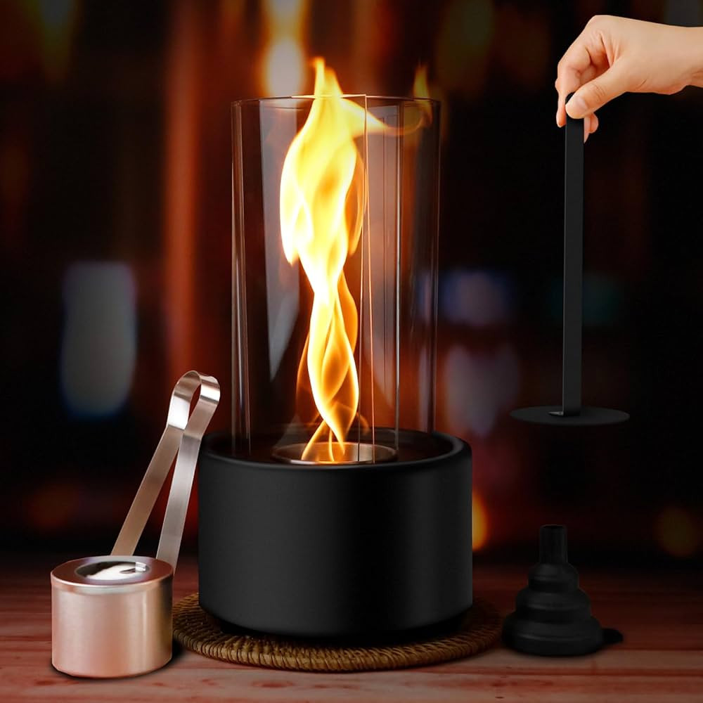 Tornado Lamp, Home & Balcony Decor for Apartments, Gift for Housewarming & Birthday 11.8" Black | Amazon (US)