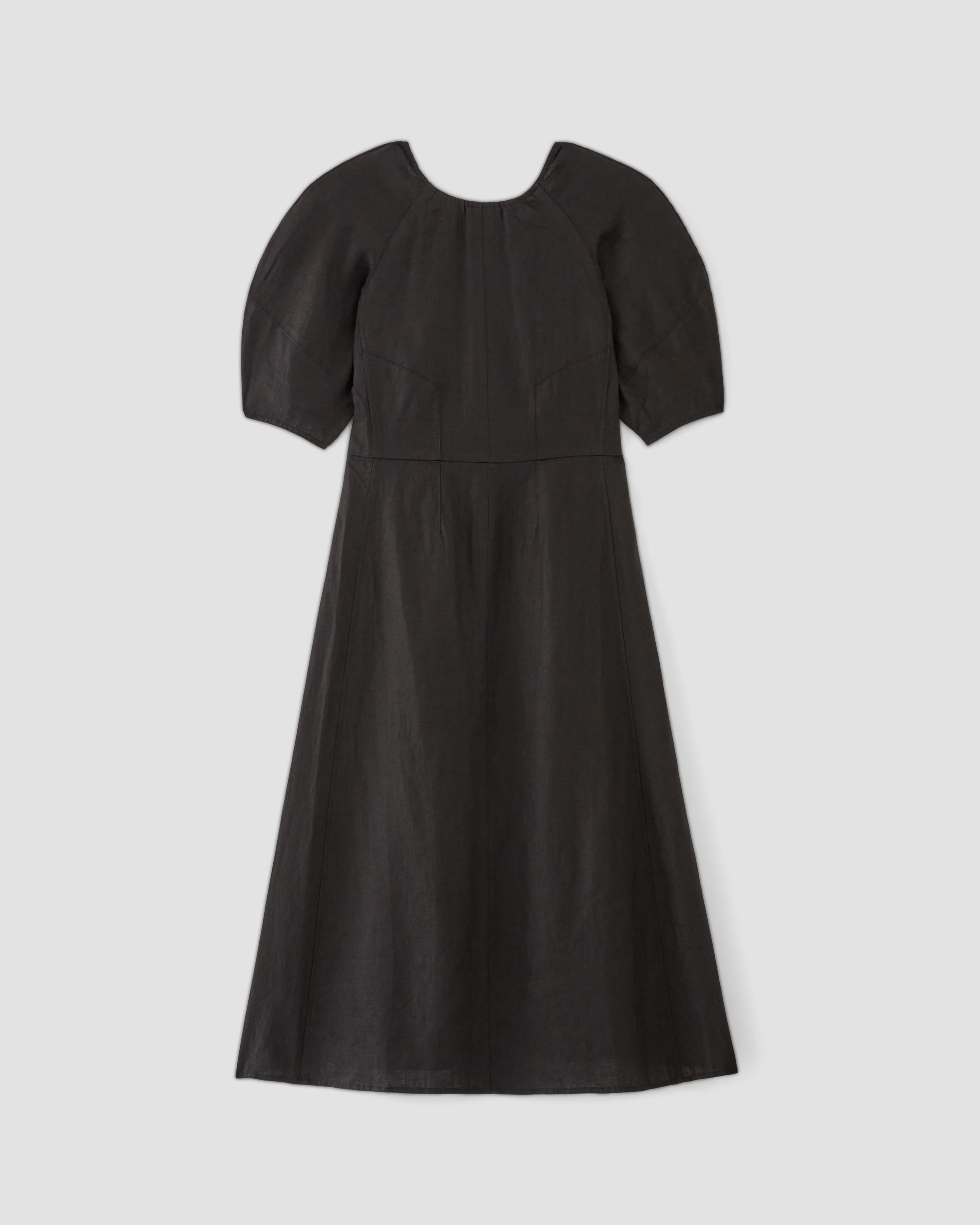The Linen Short-Sleeve Scoop Midi Dress | Everlane