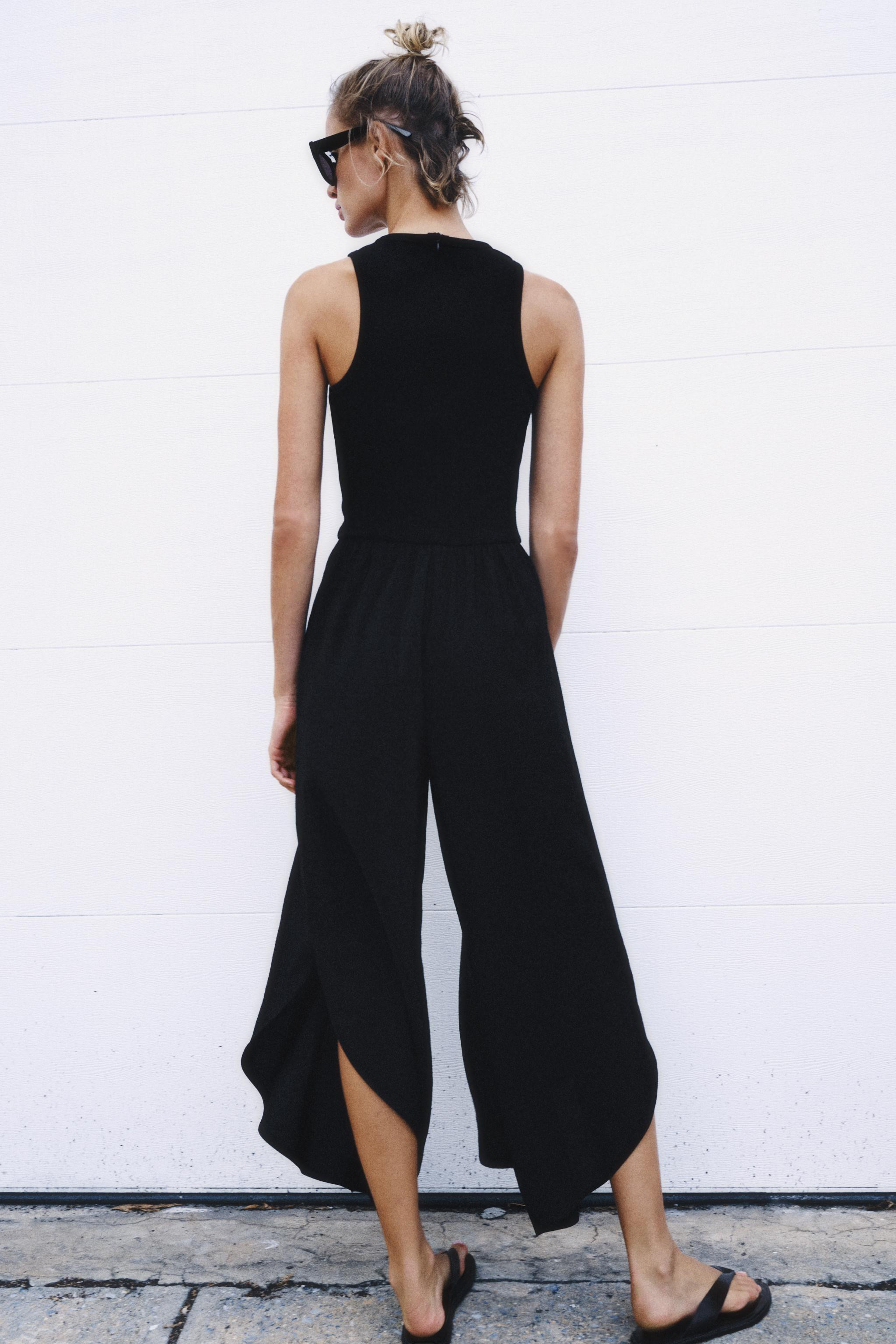 COMBINED WIDE-LEG JUMPSUIT | Zara US