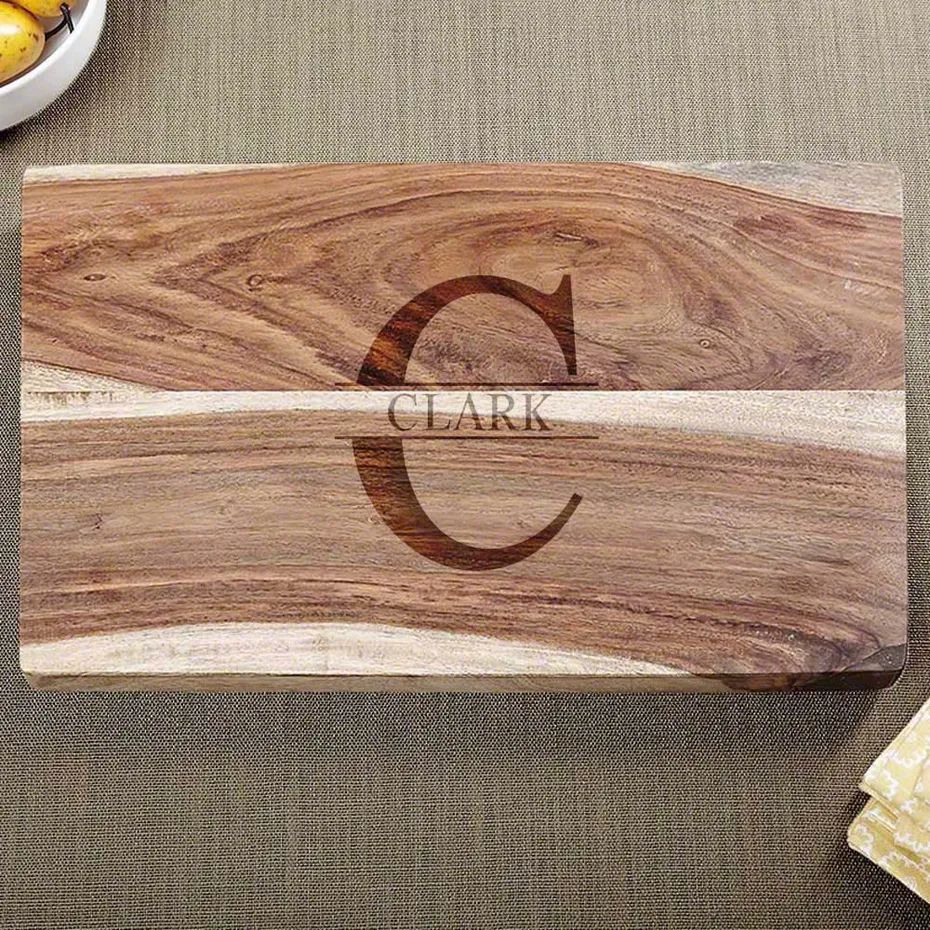Exotic Hardwood Personalized Cutting Board - (1in Thick) | HomeWetBar.com