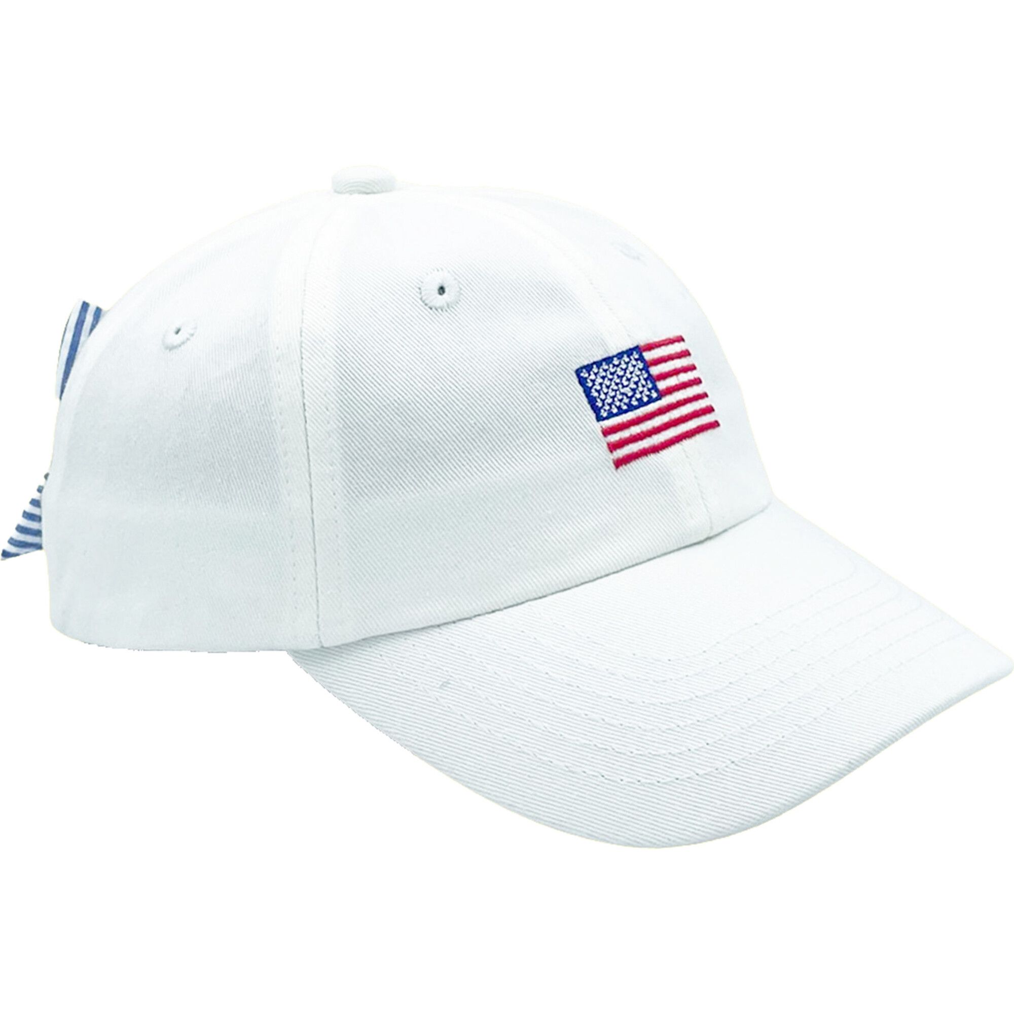 USA Bow Baseball Hat, Winnie White | Maisonette