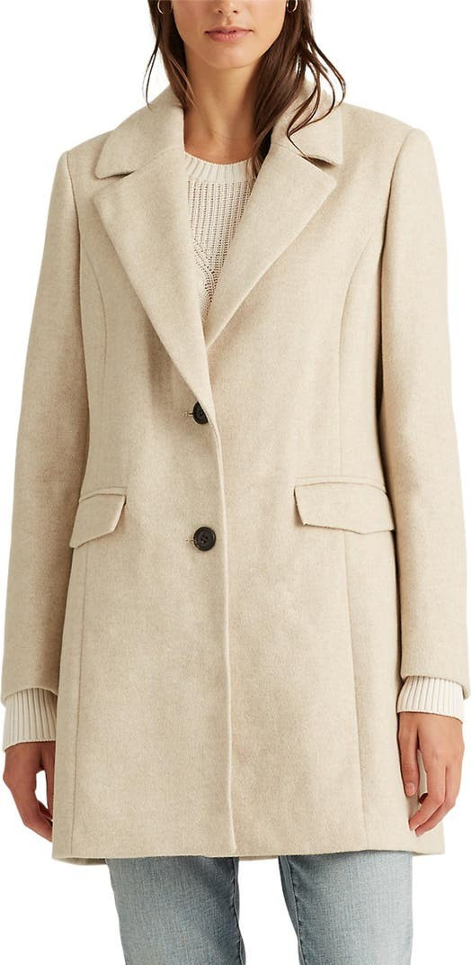 Herringbone Blazer Wool Blend Coat | Nordstrom