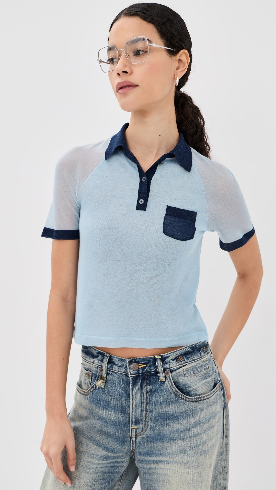 Transparent Polo Sweater | Shopbop