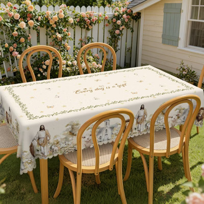 LOVEVOOK Rectangle Easter Tablecloth 60x86 Inch, Rabbit Tablecloths for Kitchen Dinner, Spring Floral Table Cover for Party Picnic Holiday Decor | Target