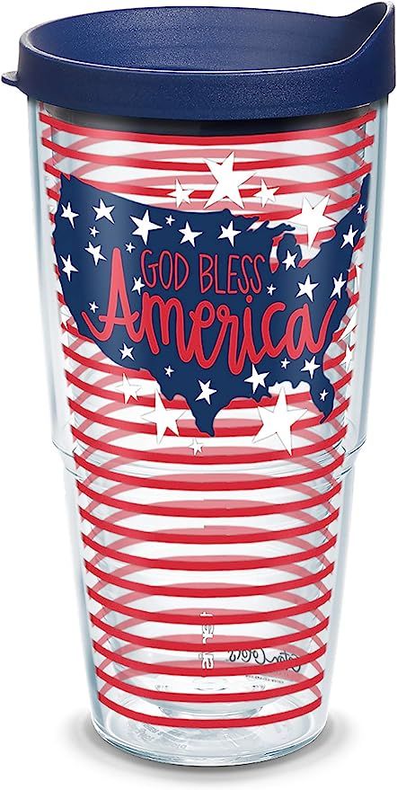 Tervis Coton Colors - God Bless America Insulated Tumbler, 24oz, Clear - Tritan | Amazon (US)