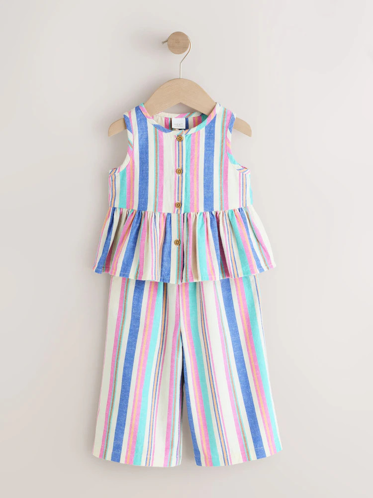 Blue Stripe Blouse And Trousers Co-ord Set (3mths-8yrs) | Next US