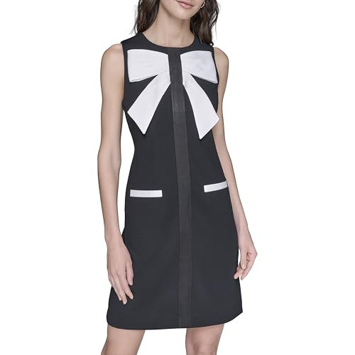 KARL LAGERFELD Paris Women's Dresses Sheath, Black Soft White,2 | Amazon (US)